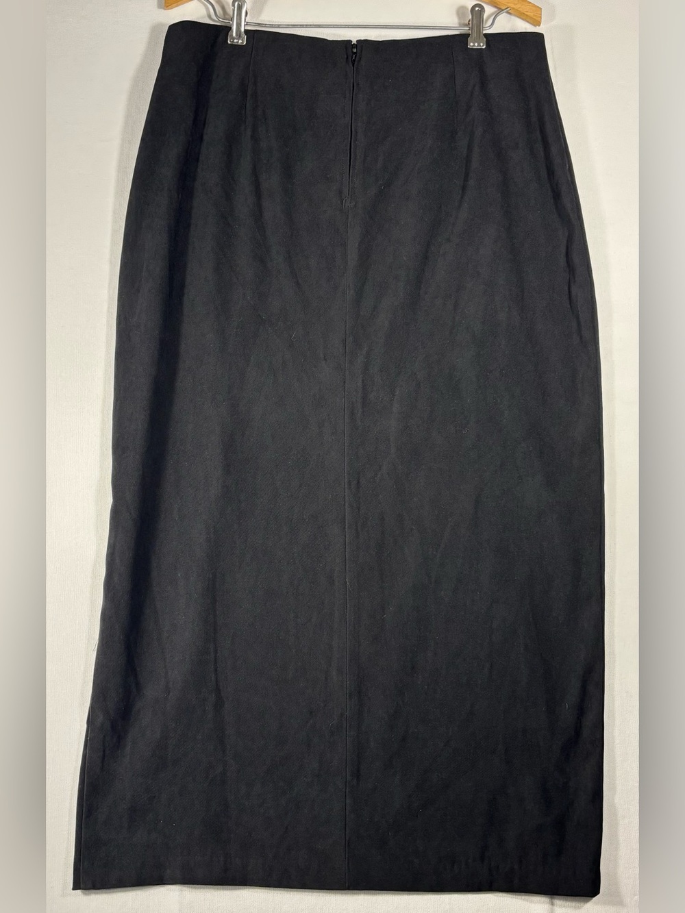 Dressbarn Women’s 14 Black Maxi Pencil Skirt with Side Slit - Picture 3 of 6
